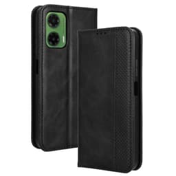 SKALO Motorola Moto G35 5G Embossed Premium Plånboksfodral - Svart