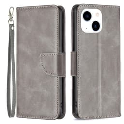 SKALO iPhone 15 Lompakkokotelo PU-nahkaa - Harmaa