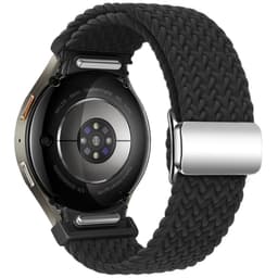 SKALO Flettet Tygarmbånd Samsung Watch 6 Classic 43mm/47mm - Sort