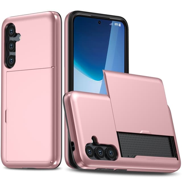 SKALO Samsung S24 FE Armor Skal Korthållare - Roséguld