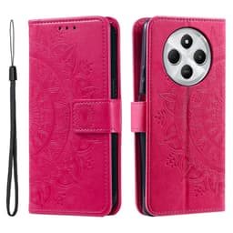 SKALO Xiaomi Redmi 14C Mandala Plånboksfodral - Rosa
