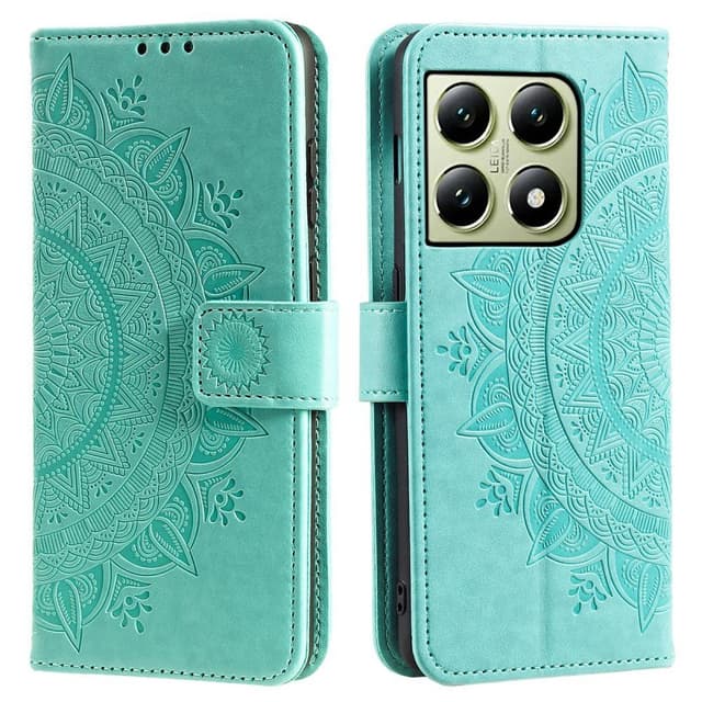 SKALO Xiaomi 14T Mandala Flip Cover - Turkis
