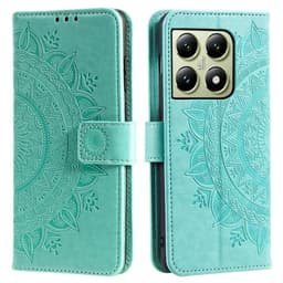 SKALO Xiaomi 14T Mandala lompakkokotelo - Turkoosi