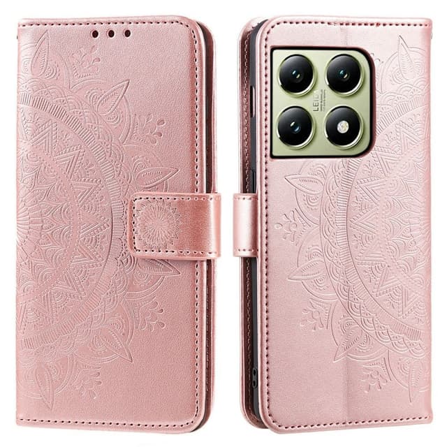 SKALO Xiaomi 14T Mandala Plånboksfodral - Roséguld