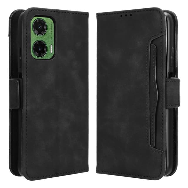 SKALO Motorola Moto G35 5G 6-lokeroa Lompakkokotelo - Musta