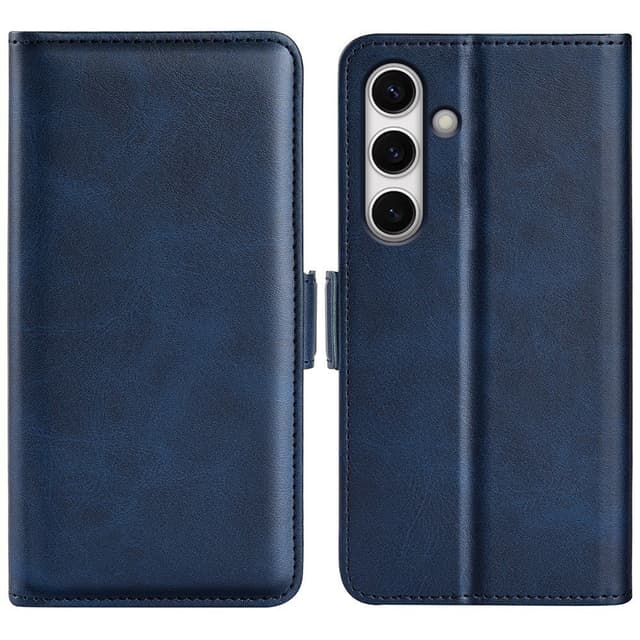 SKALO Samsung S24 FE Premium Wallet Flip Cover - Blå