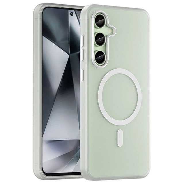 SKALO Samsung S24 FE Matte Translucent Hybrid Cover - Hvid