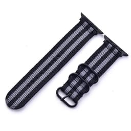SKALO Nato-armbånd Nylon Apple Watch SE 44mm - Sort-Grå