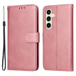SKALO Samsung S24 FE PU-Läder Plånboksfodral - Rosa