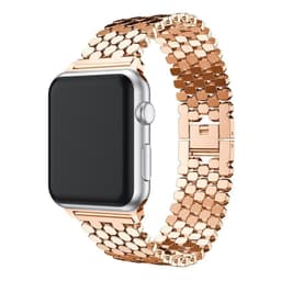 SKALO Fish Scale Metalliranneke Apple Watch SE 44mm - Ruusukulta