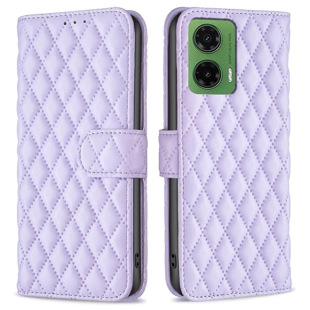 SKALO Motorola Moto G35 5G BINFEN COLOR Quiltet Pung - Lilla