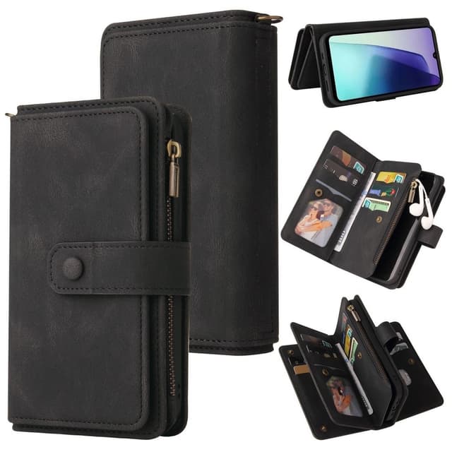 SKALO Xiaomi Redmi 14C Big Wallet 17-FACK Plånboksfodral - Svart
