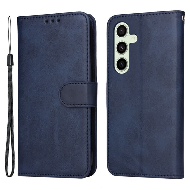 SKALO Samsung S24 FE PU-Läder Plånboksfodral - Blå