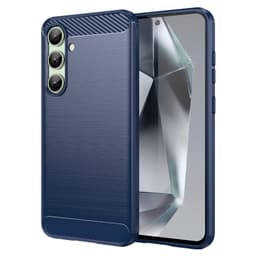 SKALO Samsung S24 FE Armor Carbon Stöttåligt TPU-skal - Blå
