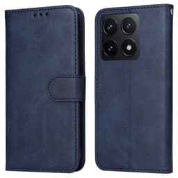 SKALO Xiaomi 14T PU-læder Pungetui - Blå