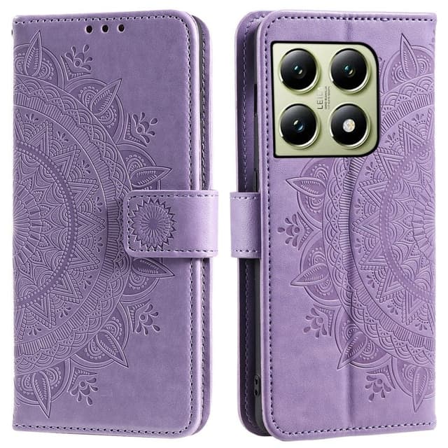 SKALO Xiaomi 14T Mandala Flip Cover - Lilla