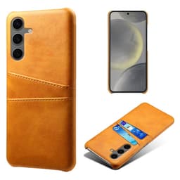 SKALO Samsung S24 FE PU-læder Cover med Pung - Lys brun