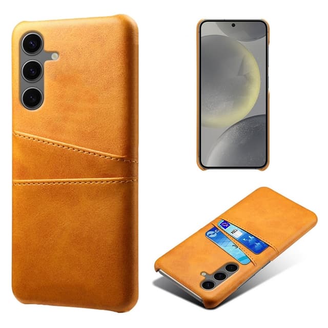 SKALO Samsung S24 FE PU-læder Cover med Pung - Lys brun