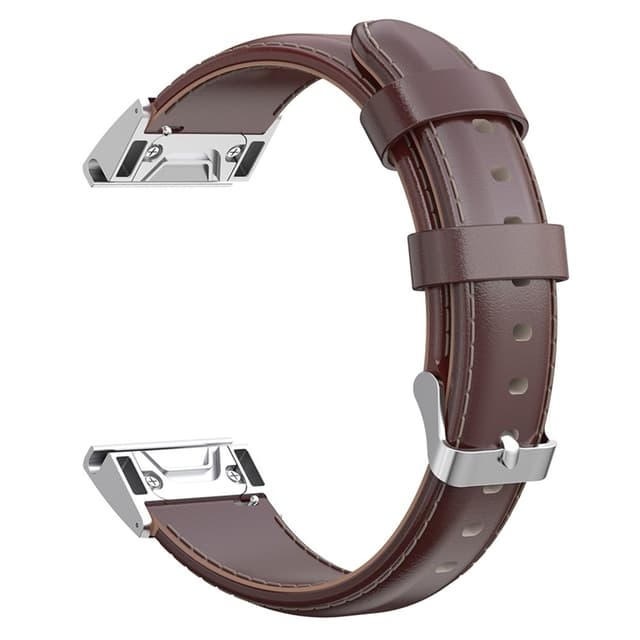 KALEBOL Nahkaranneke Garmin Fenix 7X/7X Pro 51mm - Ruskea