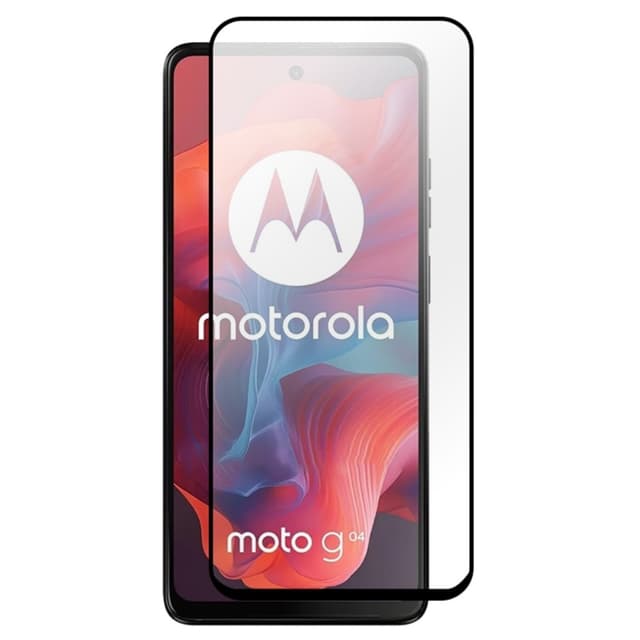 SKALO Motorola Moto E14 Heltäckande Skärmskydd Härdat Glas - Svart