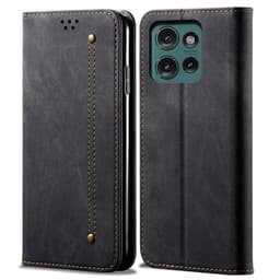 SKALO Motorola Edge 50 5G Jeans Flip Cover - Sort