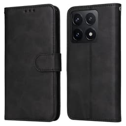 SKALO Xiaomi 14T PU-nahkainen Lompakkokotelo - Musta