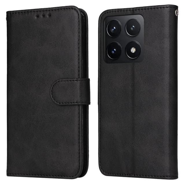 SKALO Xiaomi 14T PU-nahkainen Lompakkokotelo - Musta