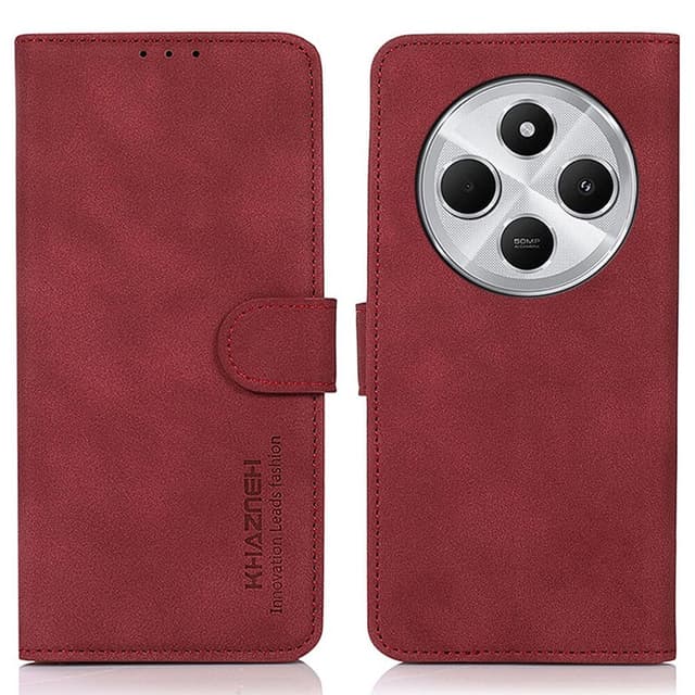 SKALO Xiaomi Redmi 14C KHAZNEH Pungetui i PU-læder - Rød