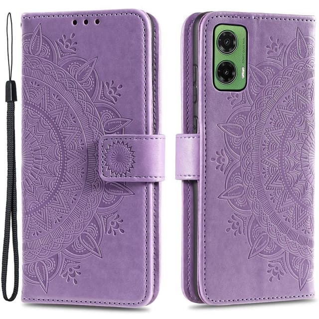 SKALO Motorola Moto G35 5G Mandala lompakkokotelo - Violetti