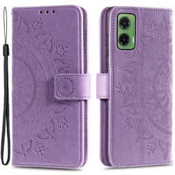 SKALO Motorola Moto G35 5G Mandala Plånboksfodral - Lila
