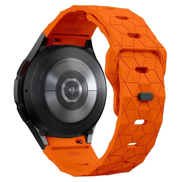 SKALO Kuusikulmainen Silikoniranneke Samsung Watch 6 Classic 43mm/47mm - Oranssi
