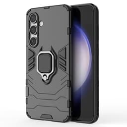 SKALO Samsung S24 FE Armor Hybridi metallirengas kuori - Musta