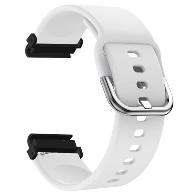 SKALO Garmin Fenix 7S/7S Pro 42mm Silikoniranneke Muotoiltu - Valkoinen