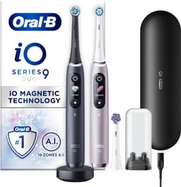 Oral-B iO9 Duo-serien eltandborstar 387149 (svart onyx/rosakvarts)