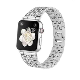 SKALO Teräsranneke Bling Apple Watch Series 7-9 45mm - Hopea