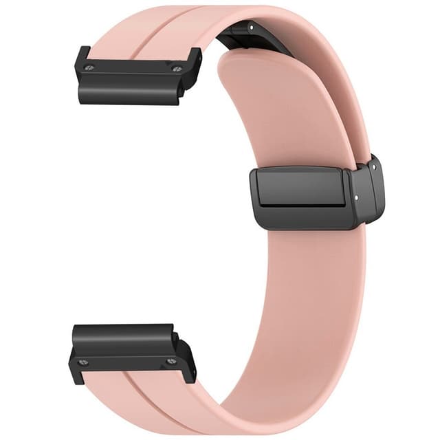 SKALO Silikonearmbånd metallspænde Garmin Fenix 8 47mm - Pink