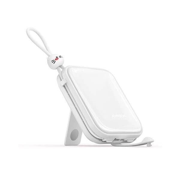 Joyroom Powerbank med USB-C och Lightning-kabel 10000mAh 22,5W - Vit