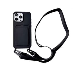 Beskyttende iPhone 16-serie telefoncover med kortholder og lanyard iPhone 16 Pro Max