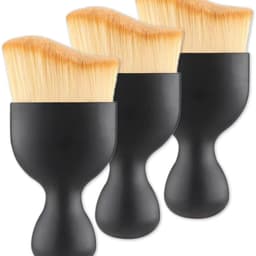 Myk rengjøringsbørste / børste for bilinnredning 3-pak Sort