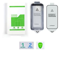 Gjennomsiktig deksel og skjermbeskytter til iPhone, 2-pakning iPhone 16 Pro Max