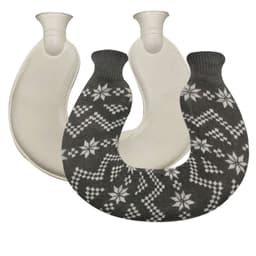 Ultramykt U-formet varmtvannsflaskesett Grå snøfnugg