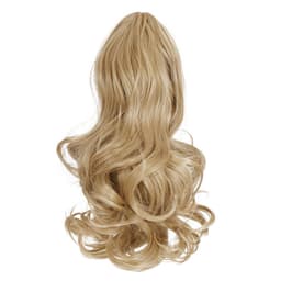 Golden Short Curly Clip-in Hestehale hårforlengelse