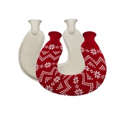 Ultramykt U-formet varmtvannsflaskesett Røde snøflak