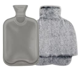 Plysj varmtvannsflaske Grå