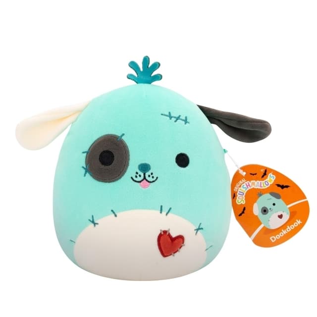 Squishmallows 19 cm halloweenplysj - Dookdook Patchwork Dog