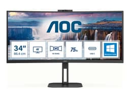 AOC CU34V5CW/BK 34inch monitor HDMI DP USB WebCam USB-C Dock 65W