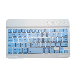 Trådløst Bluetooth-tastatur Firkantet nøglehætte Blå 7 inch