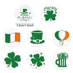 St. Patrick&#39 s Day Stickers 1 rull med 500 stk Flerfarget