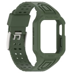 Kellon ranneke silikoni Tummanvihreä Apple Watch 42/44/45 mm