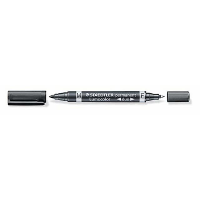 Staedtler Permanent bläckpenna Lumocolor duo 348 Svart